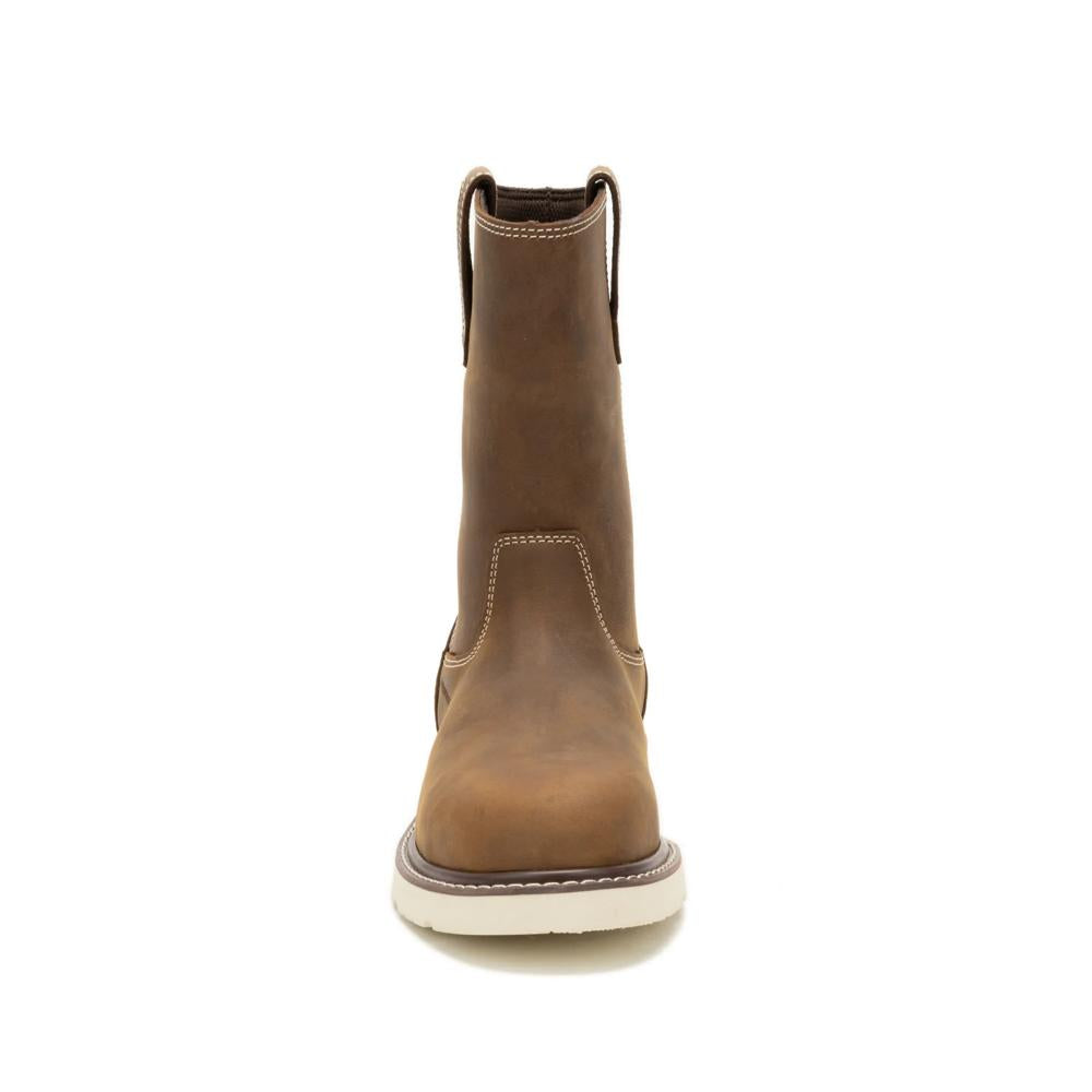 Caterpillar Men's Reclaimer Wedge 10-Inch Wellington Steel Toe Boot Pyramid - Front View