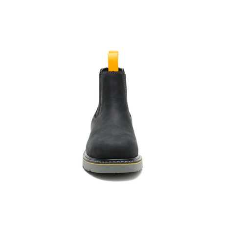 Caterpillar Men's Reclaimer Wedge Chelsea Steel Toe Boot Black - Front View
