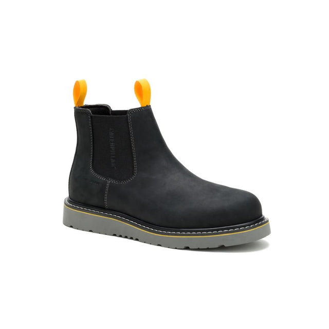 Caterpillar Men's Reclaimer Wedge Chelsea Steel Toe Boot Black - Angled View