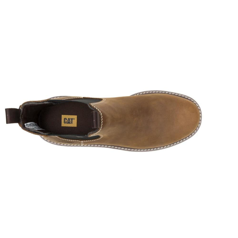 Caterpillar Men's Reclaimer Wedge Chelsea Steel Toe Boot Pyramid - Top View