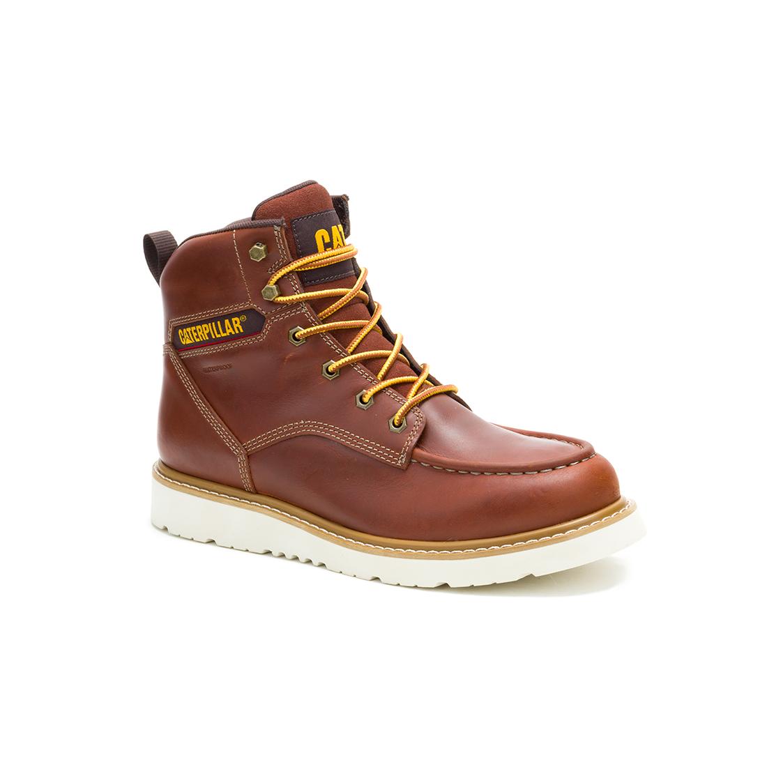 Caterpillar Reclaimer Wedge Waterproof Soft-Toe Boots Sudan Brown P51098 Medial Image