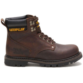 Caterpillar Second Shift Soft-Toe Work Boot Dark Brown Profile View