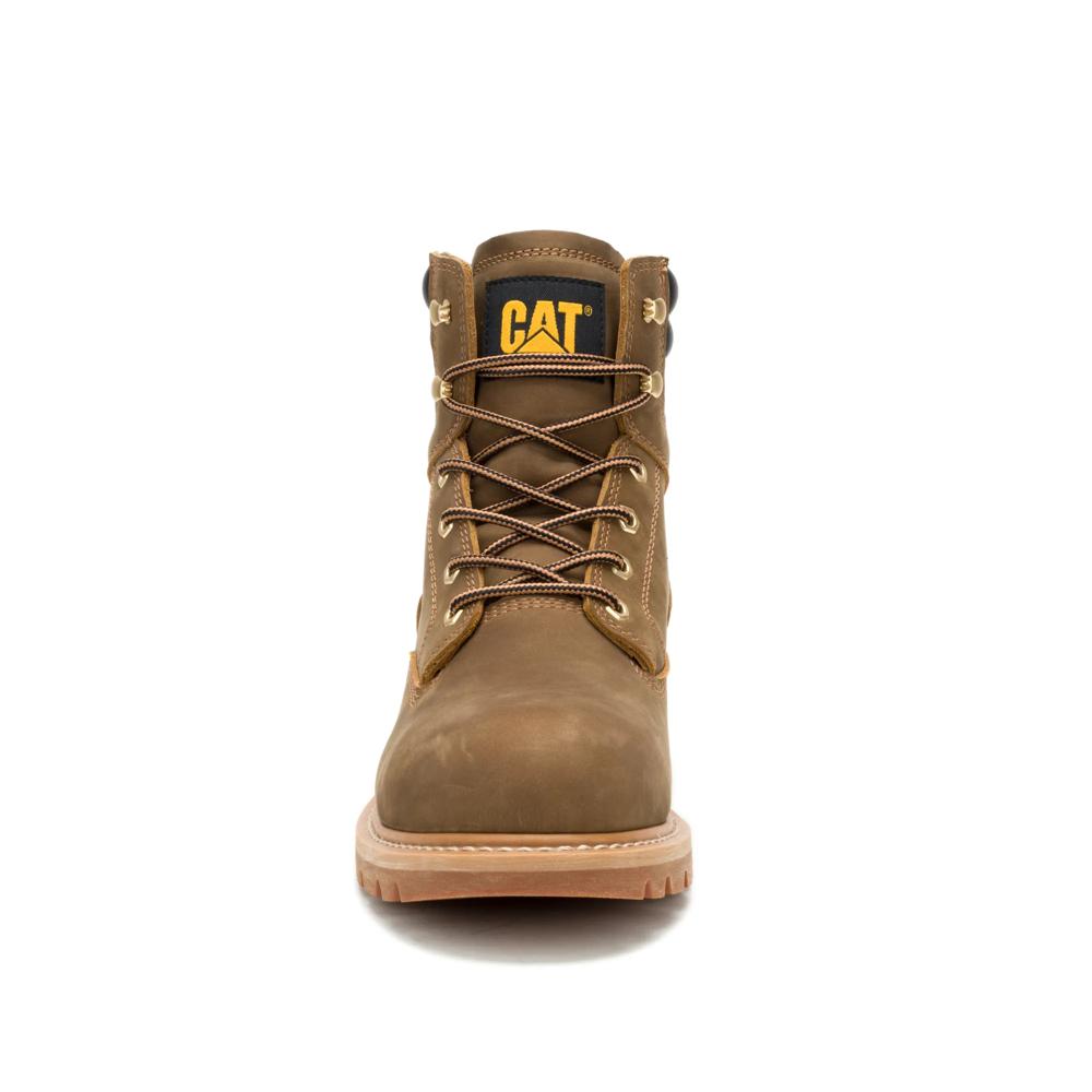 Caterpillar Men's Second Shift USA 6-Inch Steel Toe Boot Pyramid - Front View