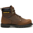 Caterpillar Second Shift Soft-Toe Waterproof Work Boot Dark Brown Profile View