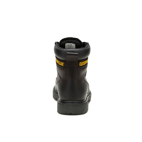 Caterpillar Second Shift Steel-Toe Waterproof Work Boot Black P91658 Heel Image