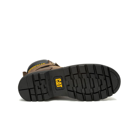Caterpillar Second Shift Steel-Toe Waterproof Work Boot Dark Brown P91660 Sole Image