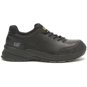 Caterpillar Streamline 2.0 Composite-Toe Leather Work Shoe Black Profile View