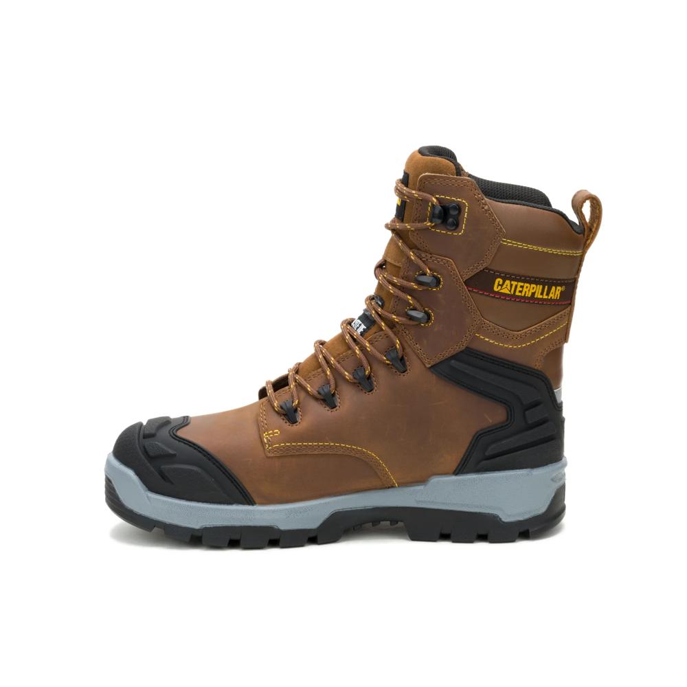 Caterpillar Men's Striver XL TX 8-Inch Composite Toe Boot Bison - Medial View
