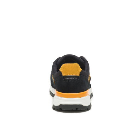 Caterpillar Venward Women’s Composite-Toe Work Shoe Black/Yellow P91605 Heel Image