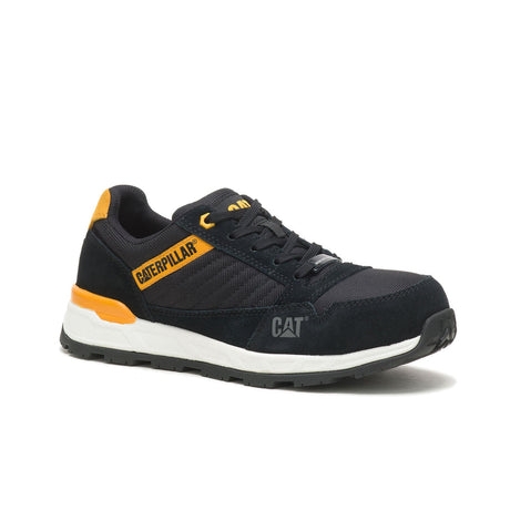 Caterpillar Venward Women’s Composite-Toe Work Shoe Black/Yellow P91605 Medial Image