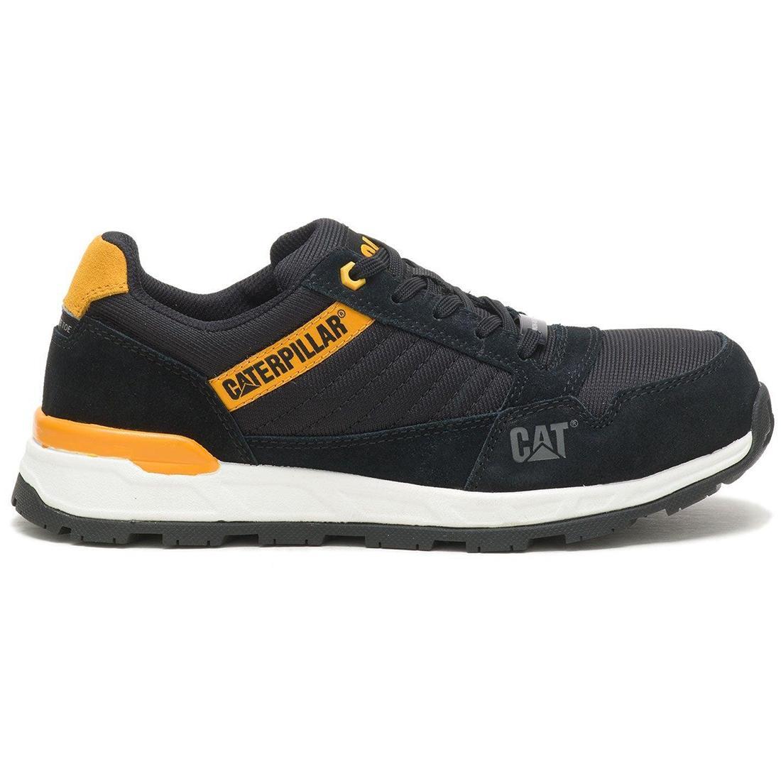Caterpillar Venward Women’s Composite-Toe Work Shoe Black/Yellow Profile View