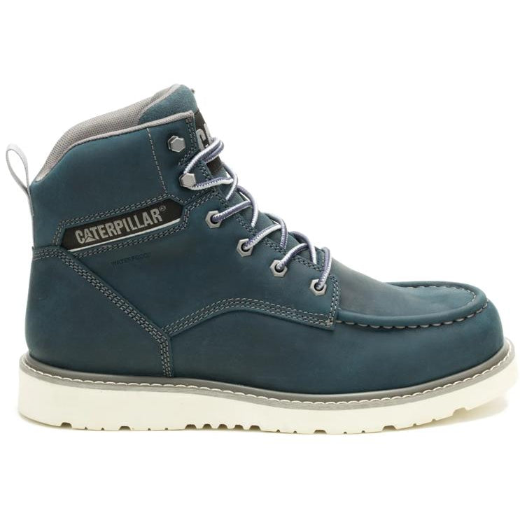 Caterpillar Women's Reclaimer Wedge Soft Toe Boot Navy - Lateral View