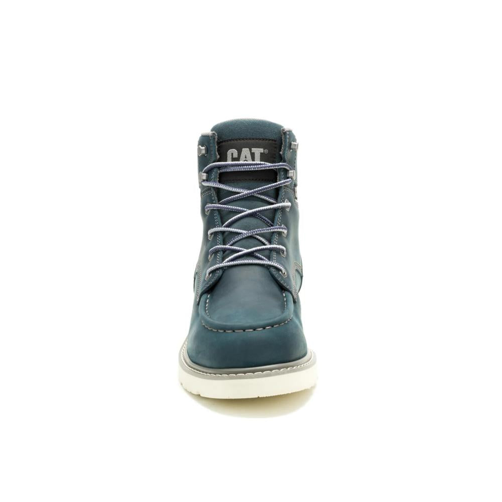 Caterpillar Women's Reclaimer Wedge Soft Toe Boot Navy - Front View