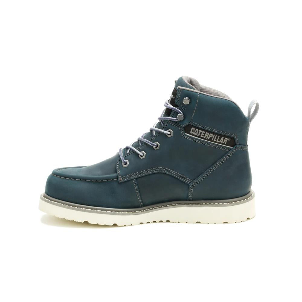 Caterpillar Women's Reclaimer Wedge Soft Toe Boot Navy - Medial View