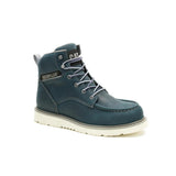 Caterpillar Women's Reclaimer Wedge Soft Toe Boot Navy - Angled View