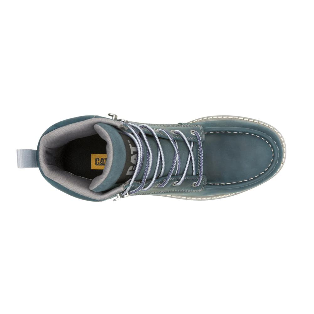 Caterpillar Women's Reclaimer Wedge Soft Toe Boot Navy - Top View