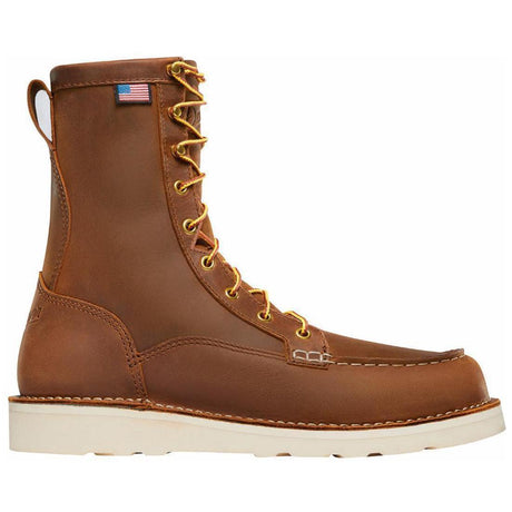 Danner Bull Run 8" Moc Toe Soft Toe Work Boot Tobacco Profile View