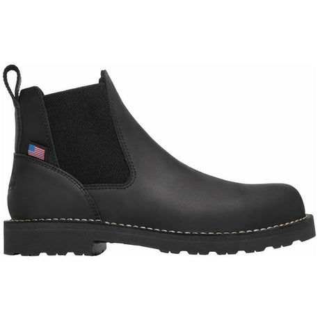 Danner Bull Run Chelsea 6" Soft Toe Work Boot Black Profile View