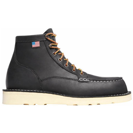 Danner Bull Run Moc Toe 6" Steel Toe Work Boot Black Profile View