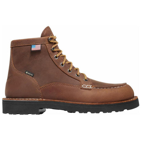Danner Bull Run Moc Toe 6" GORE-TEX Steel Toe Work Boot Tobacco Profile View