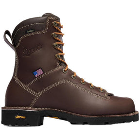 Danner Quarry USA 8" Soft Toe Work Boot Brown Profile View