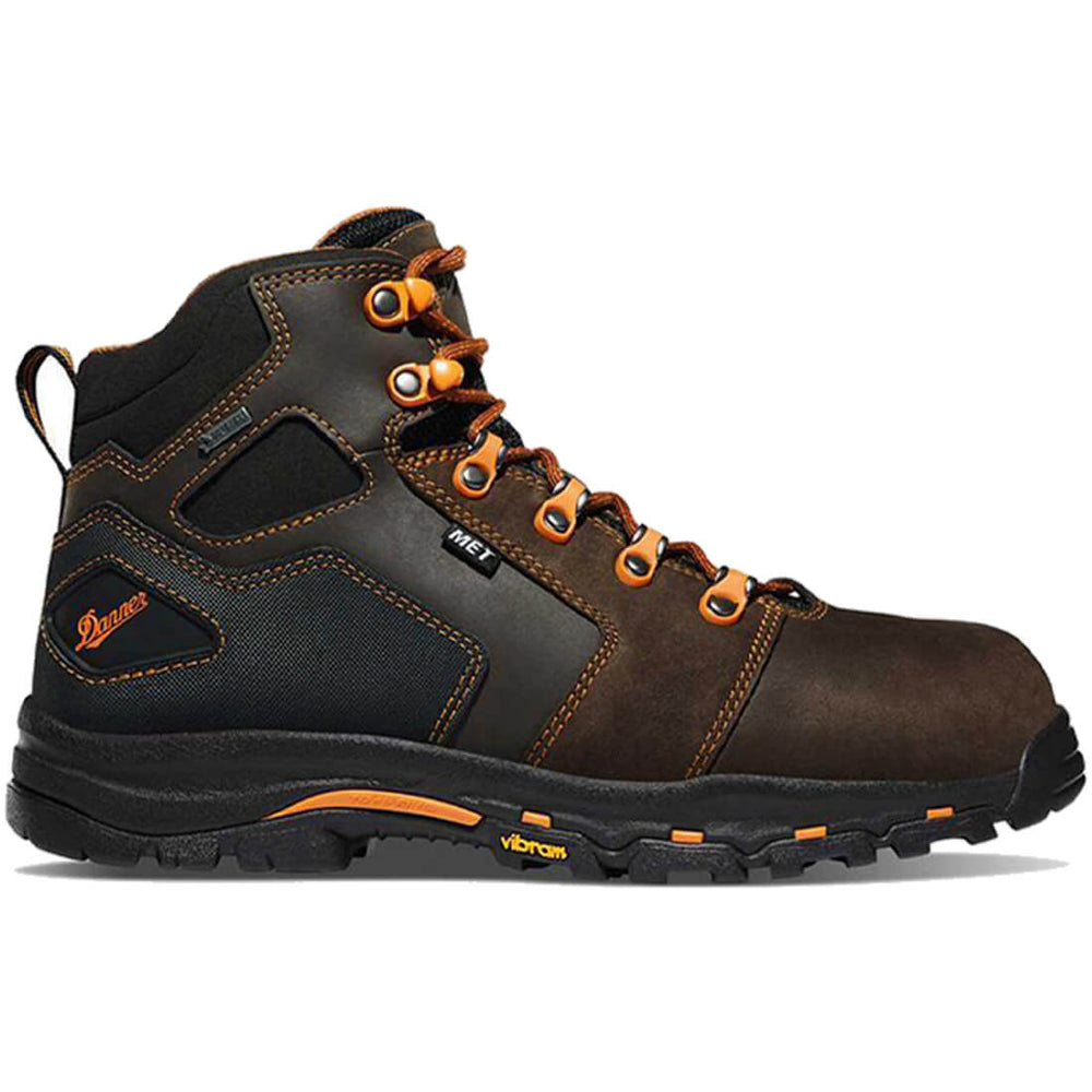 Danner Vicious 6" Metguard Nano Toe Work Boot Medium Brown Profile View