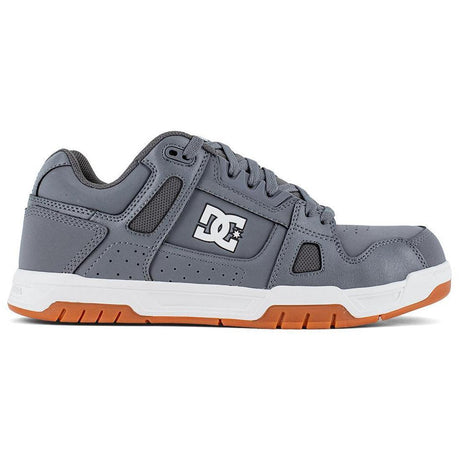 DC Shoes Stag Work Composite Toe Work Shoe – Gray/Gum Profile View