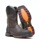 Durango Maverick XP Steel Toe Waterproof Western Work Boot Grizzly Brown Heel