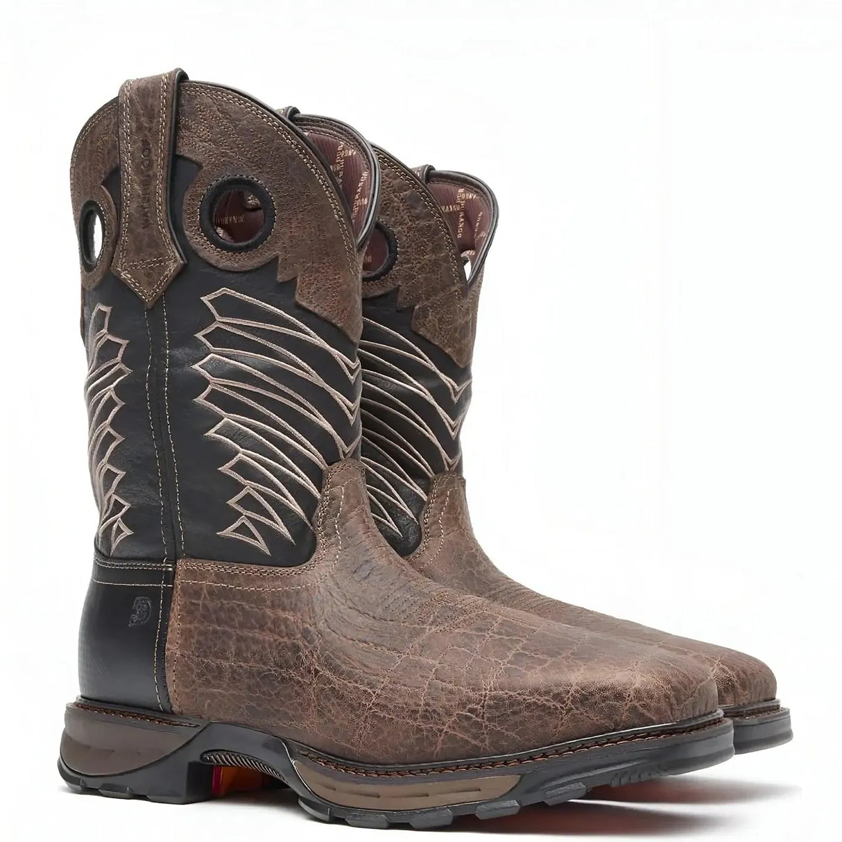 Durango Maverick XP Steel Toe Waterproof Western Work Boot Dark And Black Cover