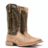 Durango PRCA Collection Full-Quill Ostrich Western Boot Antiqued Saddle Heel