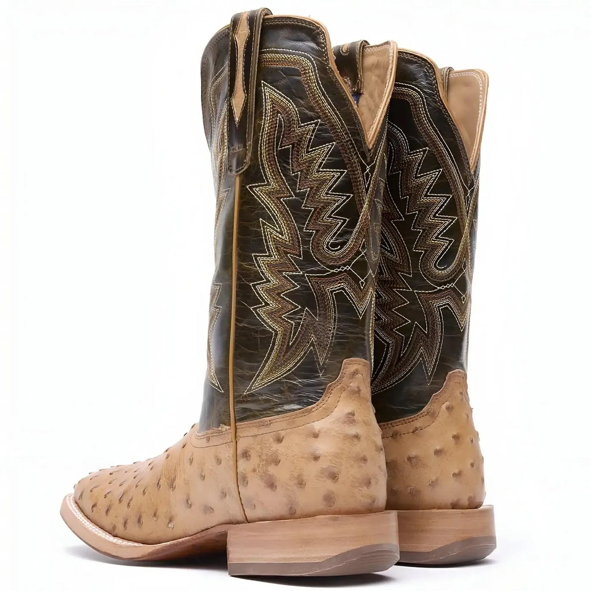 Durango PRCA Collection Full-Quill Ostrich Western Boot Antiqued Saddle Side