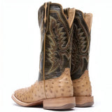 Durango PRCA Collection Full-Quill Ostrich Western Boot Antiqued Saddle Side
