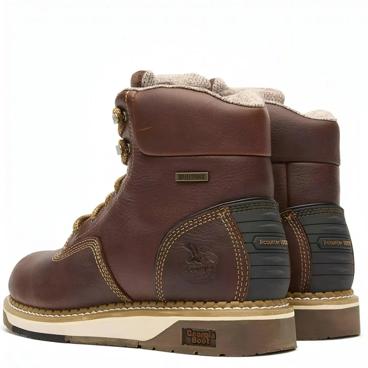 Georgia Boot AMP 6" LT Wedge Waterproof Work Boot Heel