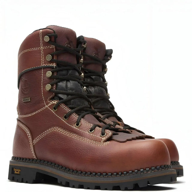 Georgia Boot AMP LT Logger Composite Toe Low Heel Waterproof Work Boot Medial