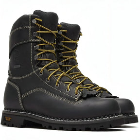 Georgia Boot AMP LT Logger Low Heel Waterproof Work Boot Black Medial