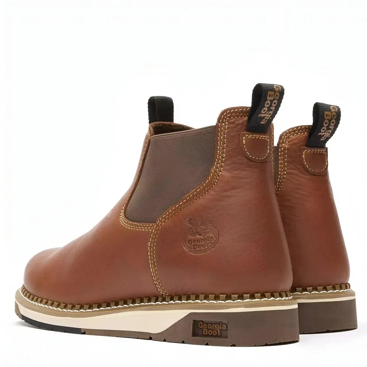 Georgia Boot AMP LT Wedge Chelsea Work Boot Heel