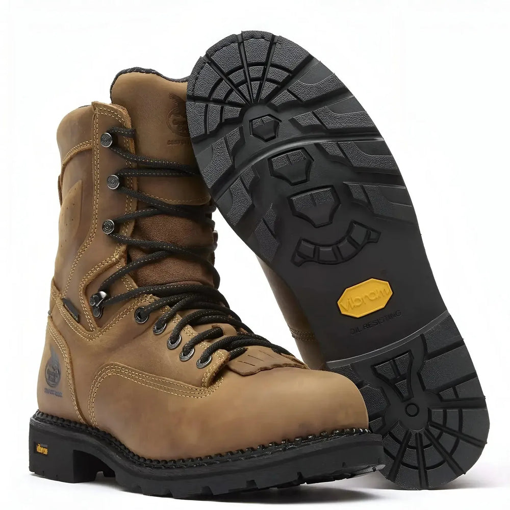 Georgia Boot Comfort Core Waterproof Low Heel Logger Work Boot Sole