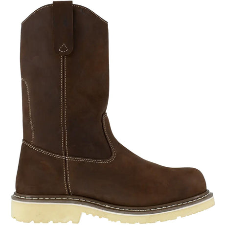 Iron Age Solidifier Composite-Toe 11 Inch Pull-On Work Boot Brown Profile View