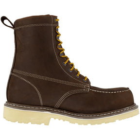 Iron Age Solidifier Composite-Toe 8 inch Waterproof Work Boot Brown Profile View