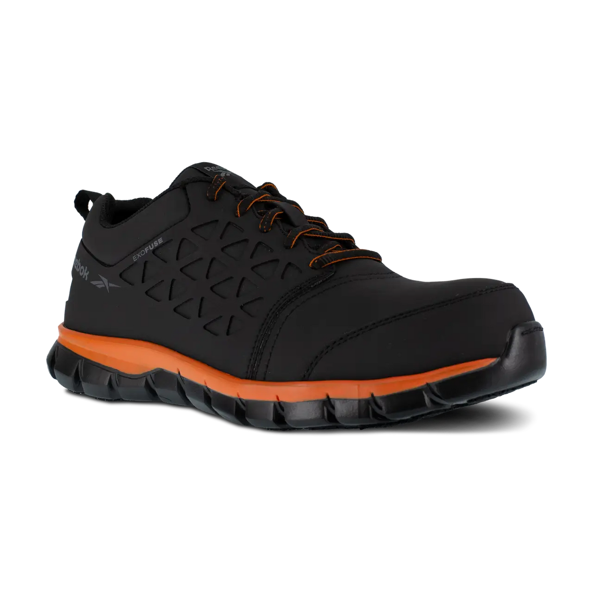 Sublite Cushion Composite-Toe Athletic Work Shoe Black/Orange