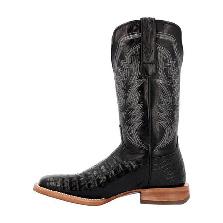 PRCA Collection Caiman Belly Western Boot Black DDB0470 Toe View