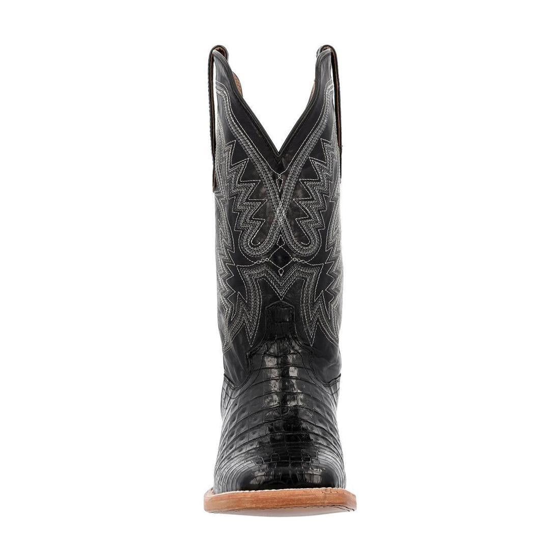 PRCA Collection Caiman Belly Western Boot Black DDB0470 Front Image