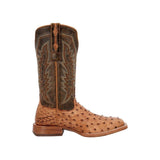 PRCA Collection Full-Quill Ostrich Western Boot Antiqued Saddle DDB0472 Profile View