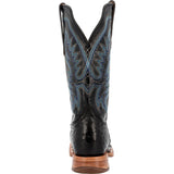 PRCA Collection Full-Quill Ostrich Western Boot Black DDB0469 Heel View