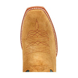 PRCA Roughout Western Boot Goldenrod And Deep Teal DDB0465 Toe View