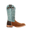 PRCA Roughout Western Boot whiskey Tobacco And Aqua DDB0467 Profile View