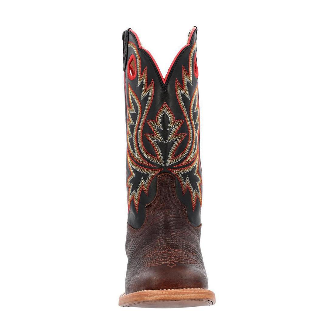 PRCA Collection Shrunken Bullhide Western Boot Chestnut & Black DDB0466 Front Image