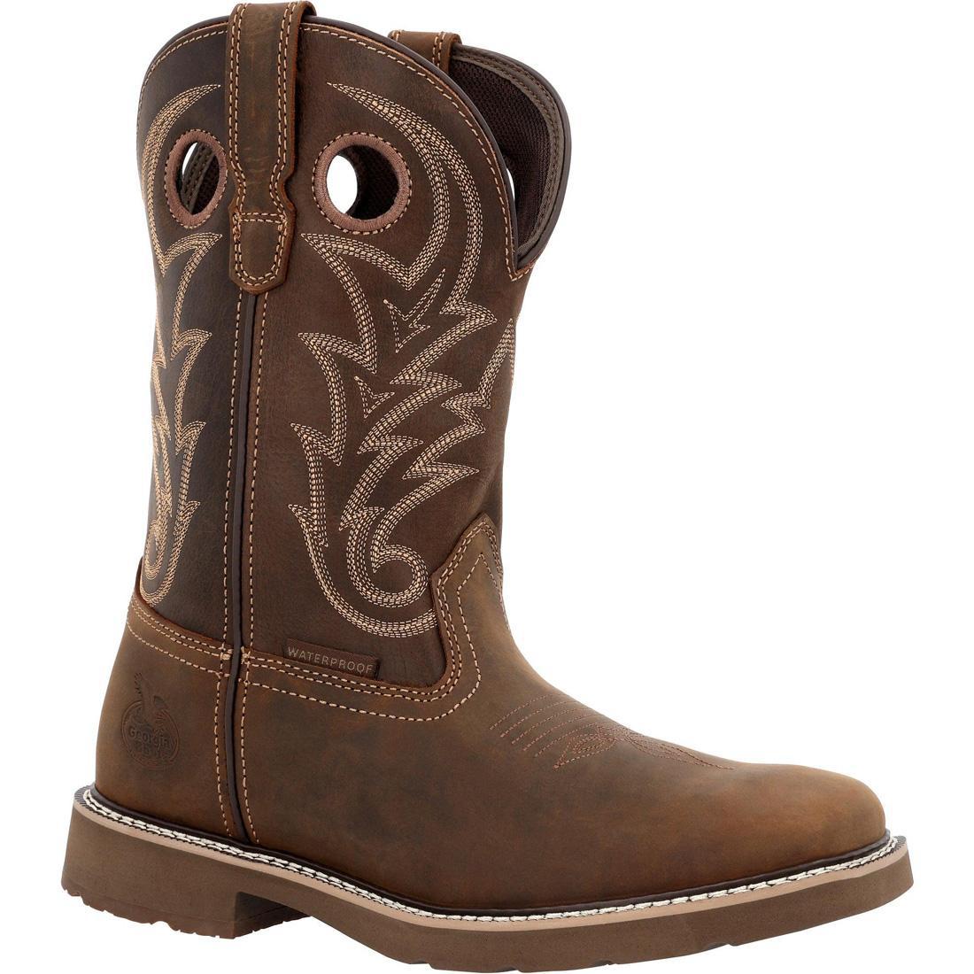 Georgia Boot Core 37 Western 11" Waterproof Pull-On Work Boot GB00691 Side Image