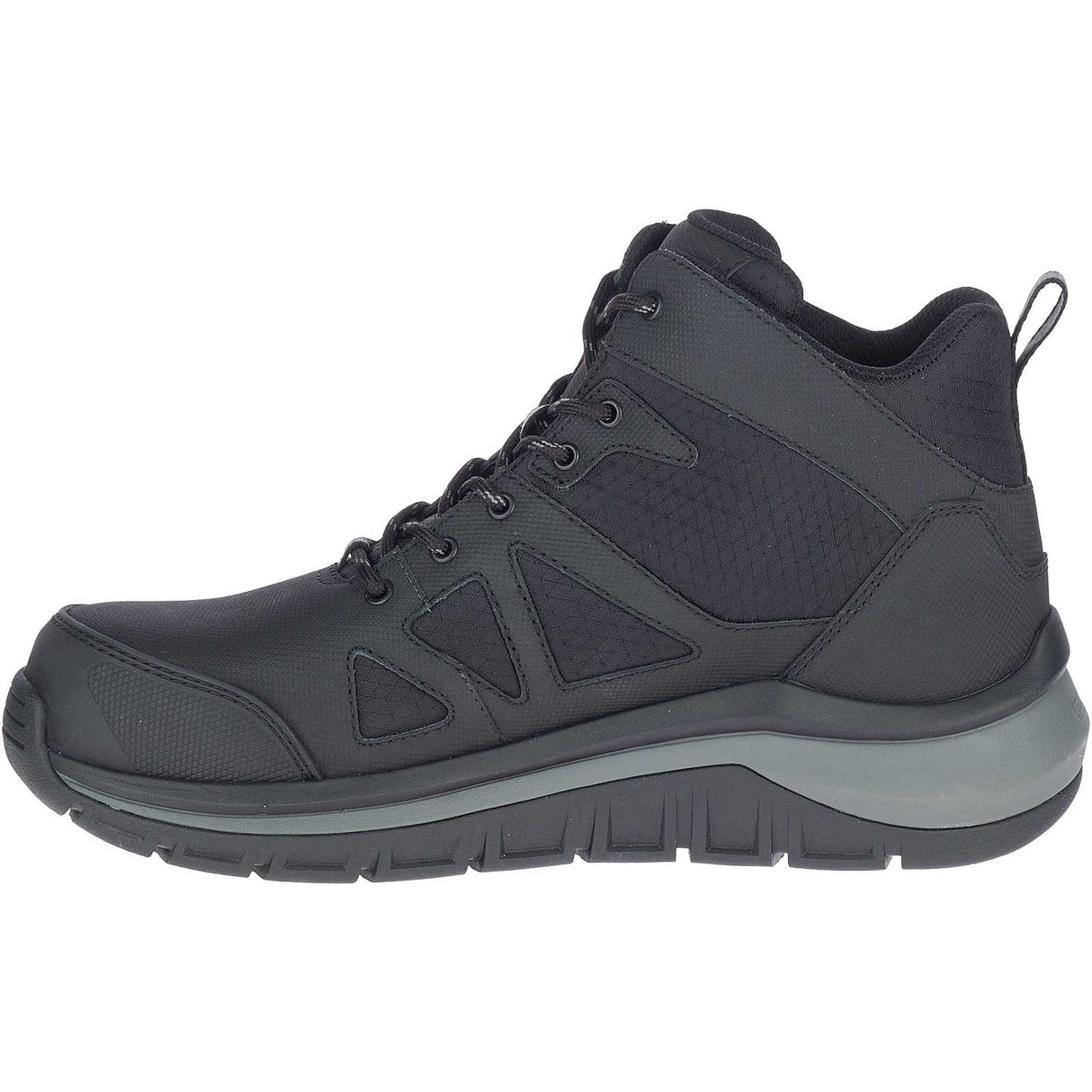 Fullbench Speed Mid Men's Carbon-Fiber Work Boots Black-Men's Work Boots-Merrell-Steel Toes