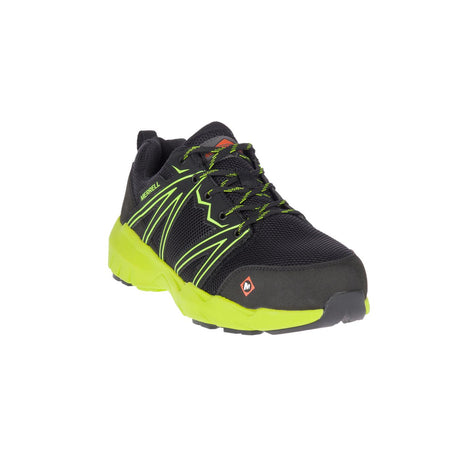 Fullbench Superlite Men's Alloy-Toe Work Shoes Black/Lime-Men's Work Shoes-Merrell-Steel Toes